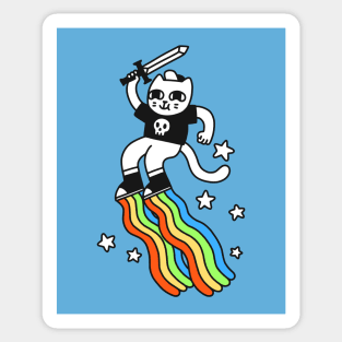 Captain Rainbow Boots Sticker